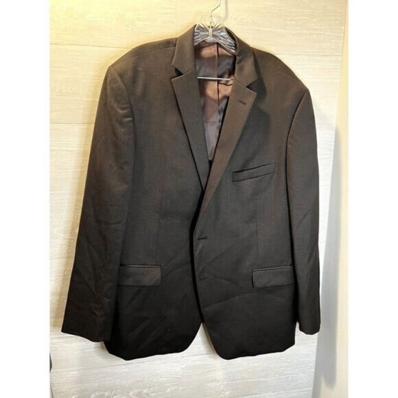 Perry Ellis Portfolio Men's Tonal Plaid 2 PC Wool Suit Jacket Pants - Picture 11 of 15